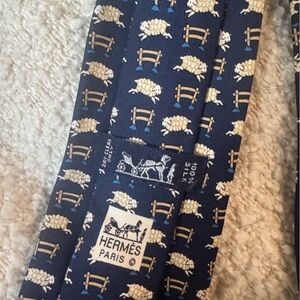 Hermes Paris 100% Silk tie